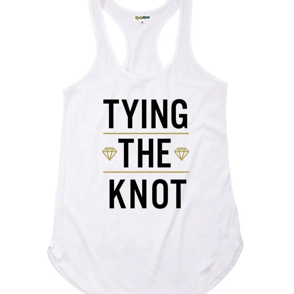 White 'Tying the Knot' Tank Top